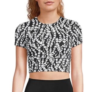 Lands' End Tugless Floral Swim Top With Built-In Bra